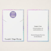 Eenvoudige houder Ketting Display Logo Holographic Visitekaartje (Voorkant /achterkant)