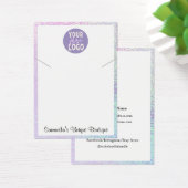 Eenvoudige houder Ketting Display Logo Holographic Visitekaartje (Bureau)