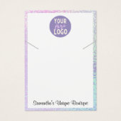 Eenvoudige houder Ketting Display Logo Holographic Visitekaartje (Voorkant)