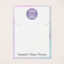 Eenvoudige houder Ketting Display Logo Holographic