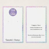 Eenvoudige houder verdient Logo holografisch beeld Visitekaartje (Voorkant /achterkant)