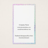 Eenvoudige houder verdient Logo holografisch beeld Visitekaartje (Achterkant)