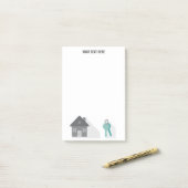 Eenvoudige House Keys Real Estate Agent Post-it® Notes (Op bureau)