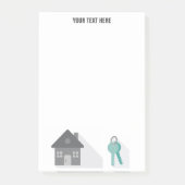 Eenvoudige House Keys Real Estate Agent Post-it® Notes (Voorkant)