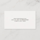 Eenvoudige houten minimalistische professionele on visitekaartje (Achterkant)