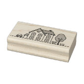 Eenvoudige Huis Lijn Kunst Rubberstempel (Stempel)