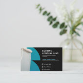 Eenvoudige huis schilderen Visitekaartjes (Staand voorkant)