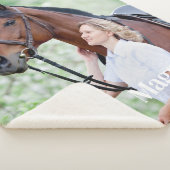 Eenvoudige huisdier foto gepersonaliseerd Afbeeldi Sherpa Deken (3/4)