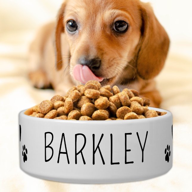 Eenvoudige Huisdier Hond Gepersonaliseerd Voedsel  Voerbakje (Creator heeft geüpload)