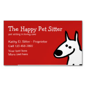 Eenvoudige Huisdier Sitter Ontwerp Zakelijke Magne Magnetisch Visitekaartje (Voorkant)