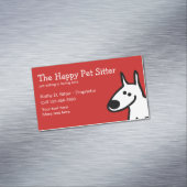 Eenvoudige Huisdier Sitter Ontwerp Zakelijke Magne Magnetisch Visitekaartje (Voorbeeld)