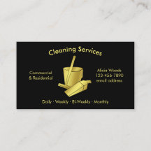 Eenvoudige huisschoonmaakdiensten Zwart en Goud