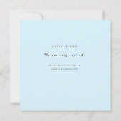 Eenvoudige, humane Cartoon Genderneutrale zwangers Aankondiging (Achterkant)