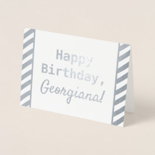 Eenvoudige, Humble "Happy Birthday"-Kaart Folie Kaarten