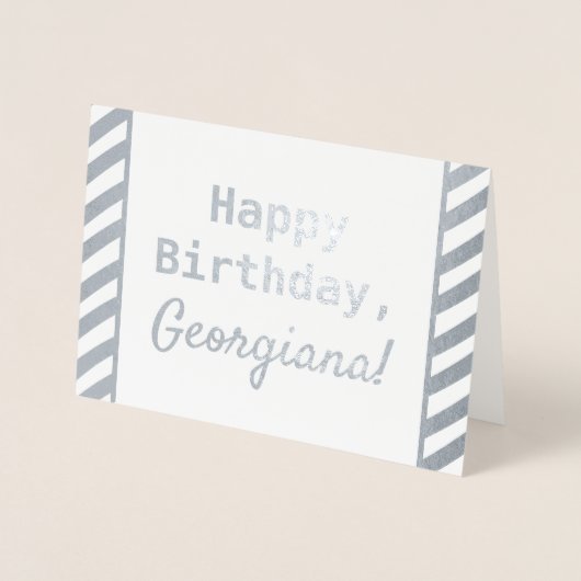 Eenvoudige, Humble "Happy Birthday"-Kaart Folie Kaarten (Voorkant)