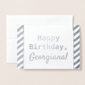 Eenvoudige, Humble "Happy Birthday"-Kaart Folie Kaarten (Voorkant met envelop)