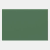 Eenvoudige Hunter Groen en Goud Patroon en Solid Inpakpapier Vel (Voorkant 2)