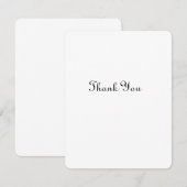 Eenvoudige Huwelijks Dankkaart met Handgeschreven  Bedankkaart (Voorkant / Achterkant)