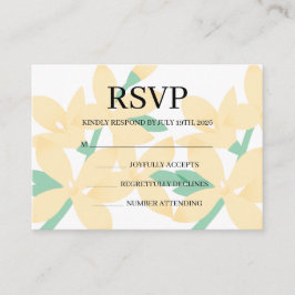 Eenvoudige Huwelijks RSVP Bijlagekaart Informatiekaartje