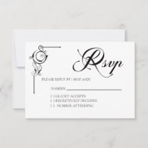 Eenvoudige huwelijks RSVP kaart