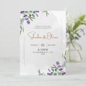Eenvoudige Huwelijks Uitnodiging (Staand voorkant)