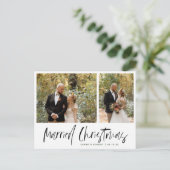 Eenvoudige huwelijksaankondiging briefkaart (Staand voorkant)