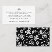 Eenvoudige huwelijkscadeau Insert Kaart Visitekaartje (Voorkant / Achterkant)