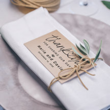 Eenvoudige huwelijksdankjewel