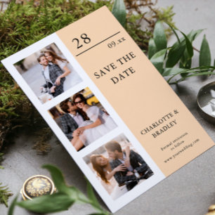 Eenvoudige huwelijksdatum foto afbeelding save the date