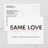 Eenvoudige Huwelijksdatum Wijzigen Typografie Foto Aankondigingskaart (Voorkant / Achterkant)