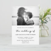 Eenvoudige huwelijksfoto-uitnodiging kaart (Staand voorkant)