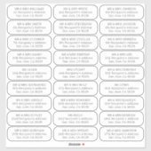 Eenvoudige huwelijksgasten adresetiketten 27 ontva sticker (Vel)