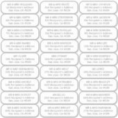 Eenvoudige huwelijksgasten adresetiketten 27 ontva sticker (Voorkant)