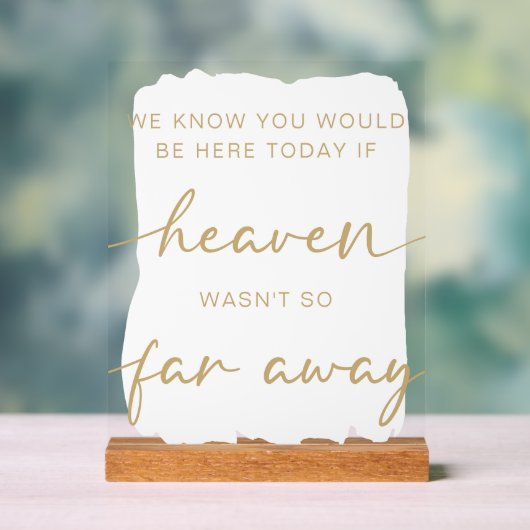 Eenvoudige huwelijksgeheugentafel acryl bord (Neutraal)