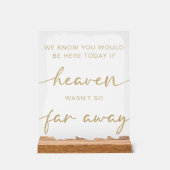 Eenvoudige huwelijksgeheugentafel acryl bord (Voorkant)