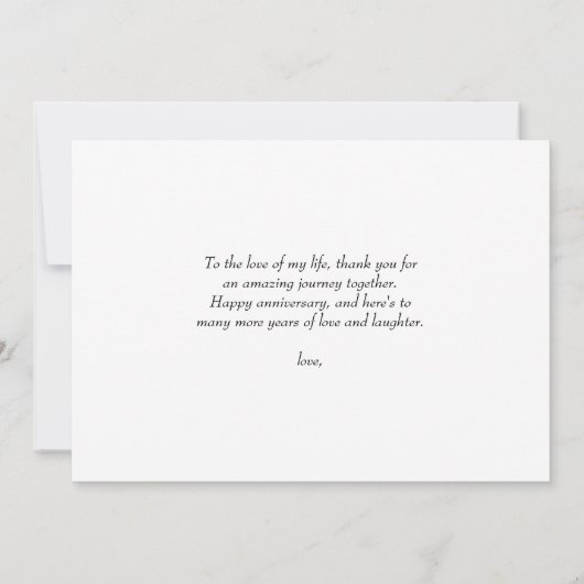 Eenvoudige huwelijksjubileum foto | Collagekaart Kaart (Achterkant)