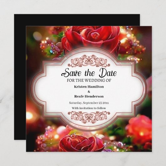 Eenvoudige Huwelijkskaart 'Save the Date' Save The Date (Voorkant / Achterkant)