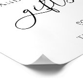 Eenvoudige huwelijkskaarten en cadeaubordje poster (Hoek)