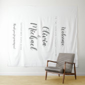 Eenvoudige huwelijksontvangst Aangepaste achtergro Wandkleed (In Situ (horizontaal))