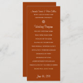 Eenvoudige huwelijksprogramma's (baksteen) programmakaart (Voorkant / Achterkant)