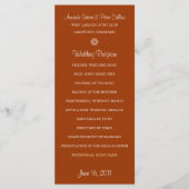 Eenvoudige huwelijksprogramma's (baksteen) programmakaart (Voorkant)