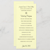 Eenvoudige huwelijksprogramma's (Cream) Programmakaart (Voorkant / Achterkant)