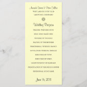 Eenvoudige huwelijksprogramma's (Cream) Programmakaart (Voorkant)