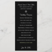 Eenvoudige huwelijksprogramma's (zwart) programmakaart (Voorkant)