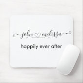 Eenvoudige Huwelijksquote Script Namen Muismat (Met muis)