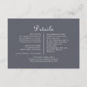 Eenvoudige huwelijksreis in Boho - details Informatiekaartje (Voorkant)