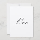 Eenvoudige huwelijkstafelnummers kaart (Voorkant)