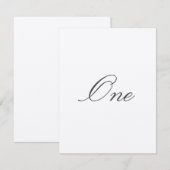 Eenvoudige huwelijkstafelnummers kaart (Voorkant / Achterkant)