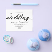 Eenvoudige huwelijksuitnodiging. Folder (Enkel)