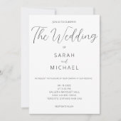 Eenvoudige huwelijksuitnodiging kaart (Voorkant)